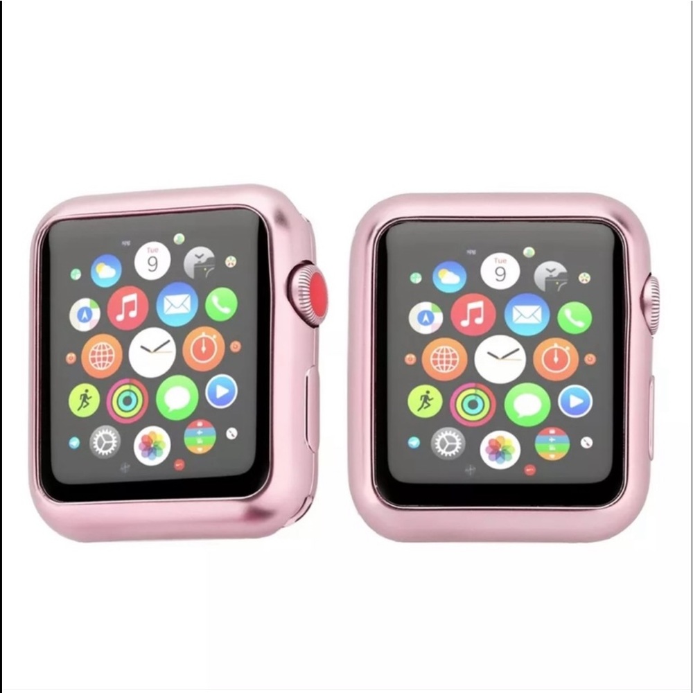 New Unisex Rose Gold Apple Watch Shiny Bumper Case 42mm - Picture 5 of 10